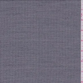 2 3/4 YD PC-Black/Pale Grey Wool Blend Suiting Fabric