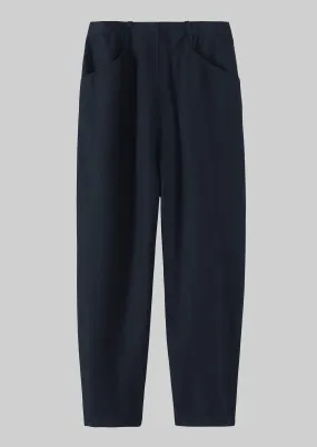 Alix Cotton Linen Trousers | Slate Navy