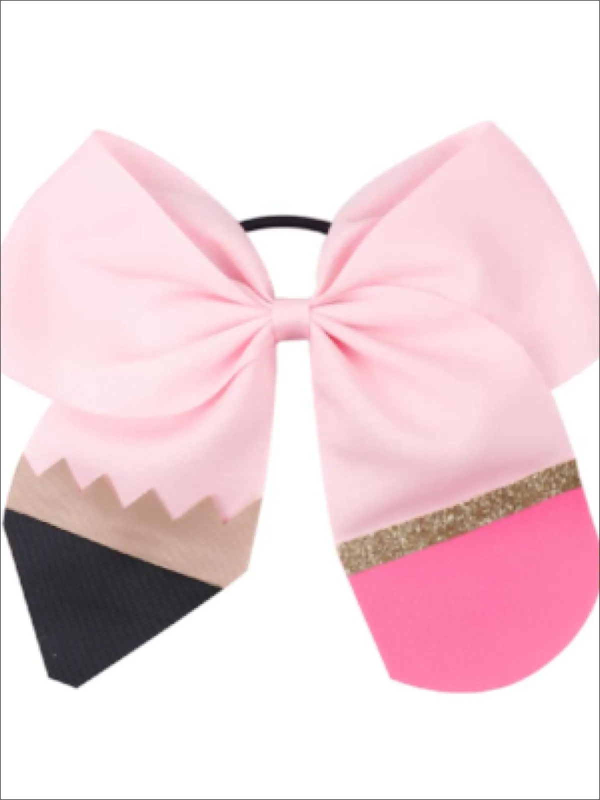 Back to School Pencil Bow Elastic Hair Tie