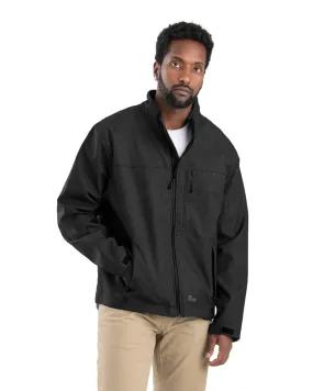 Berne Mens Highland Black Polyester Softshell Jacket