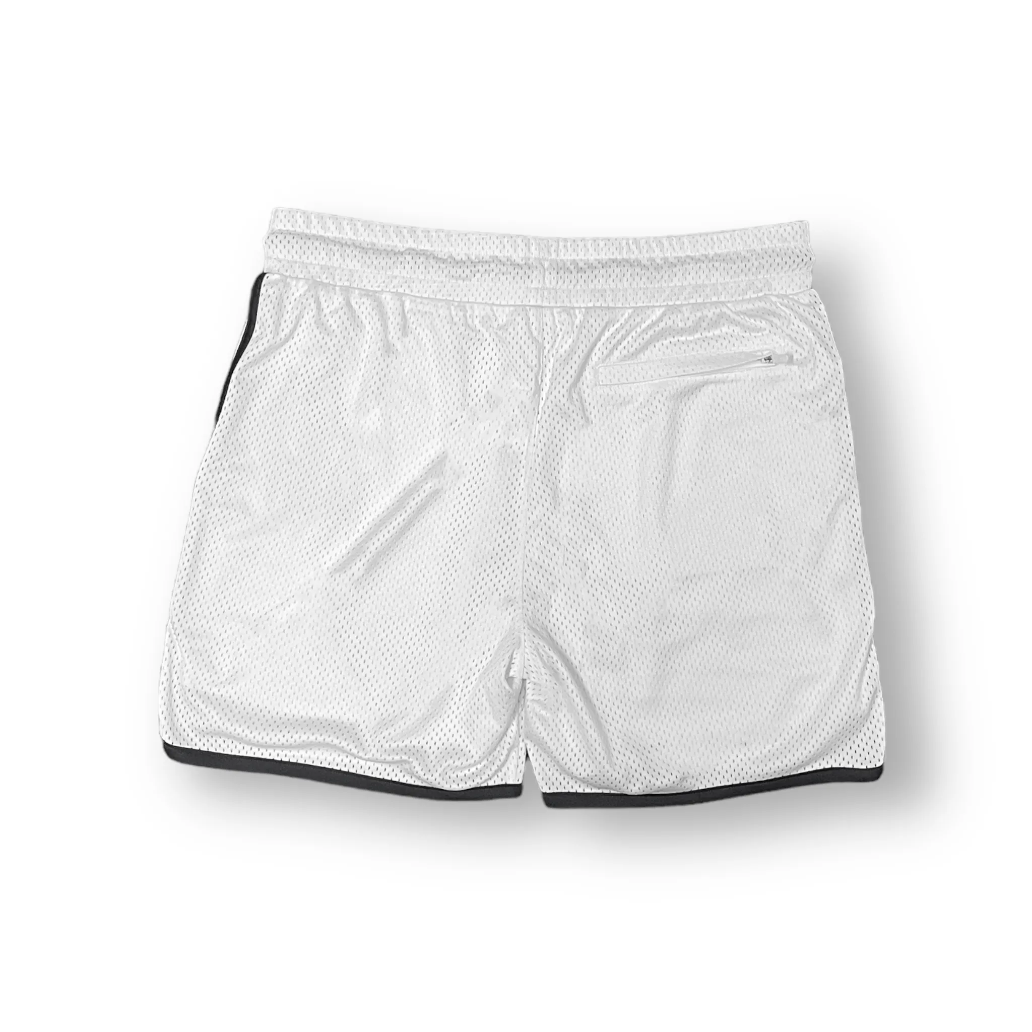 Botanic Mesh Gym Short - White w. Blue Taping