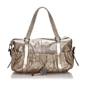 Burberry Metallic Leather Shoulder Bag (SHG-10009)