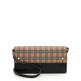 Burberry Vintage Check Leather Henley Wallet On Chain