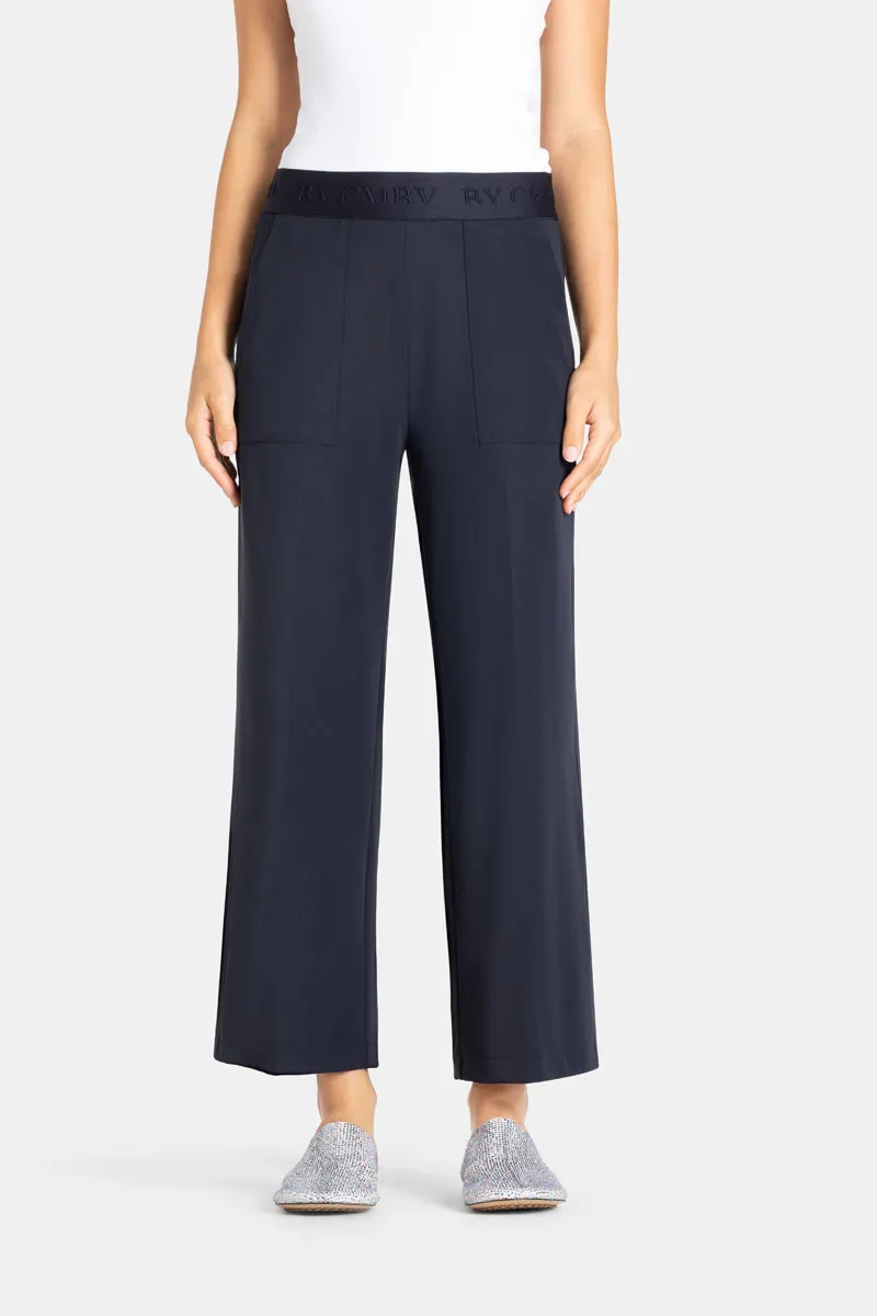 CAMERON CROPPED UTILITY PANTS (NAVY) - CAMBIO