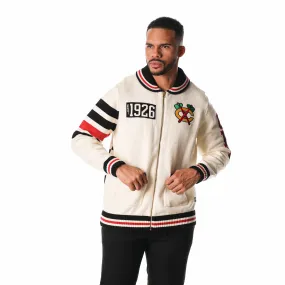 CHICAGO BLACKHAWKS JACQUARD SWEATER - CREAM