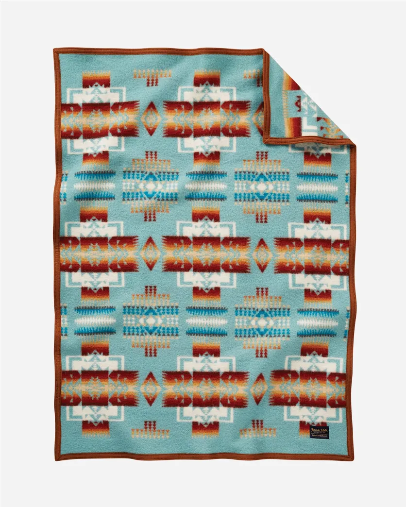 Chief Joseph Crib Blanket<br>Aqua