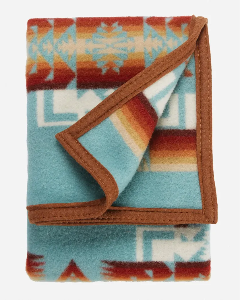 Chief Joseph Crib Blanket<br>Aqua