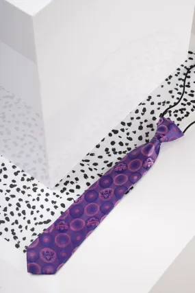 Children's Purple Bubble Circle Print Tie