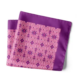 Chokore Pink & Purple Silk Pocket Square - Indian at Heart Range