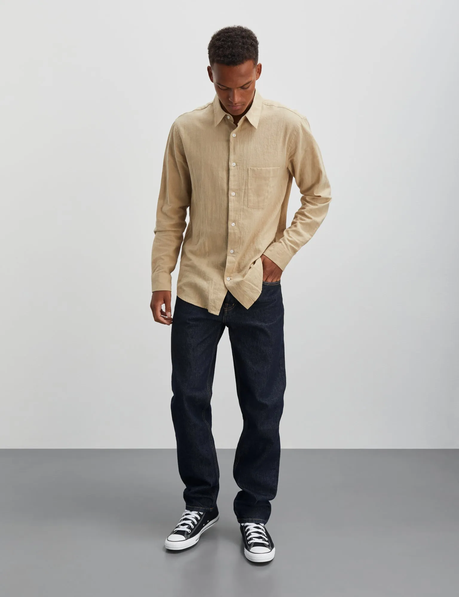 Cotton Linen Sune Shirt, Trench Coat