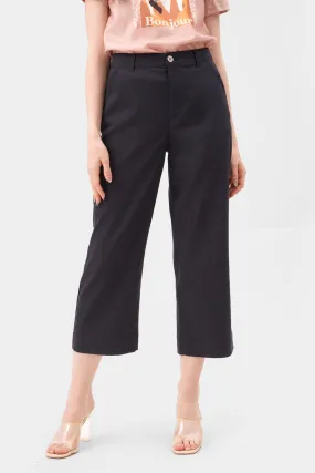 Cropped Pull Up Trousers