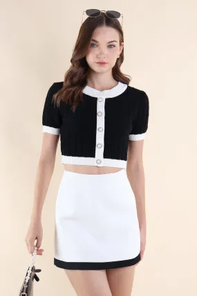 DOLCE CONTRAST SKORTS IN WHITE