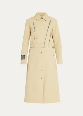 KSUBI Women's Incognito Biker/Trench Coat