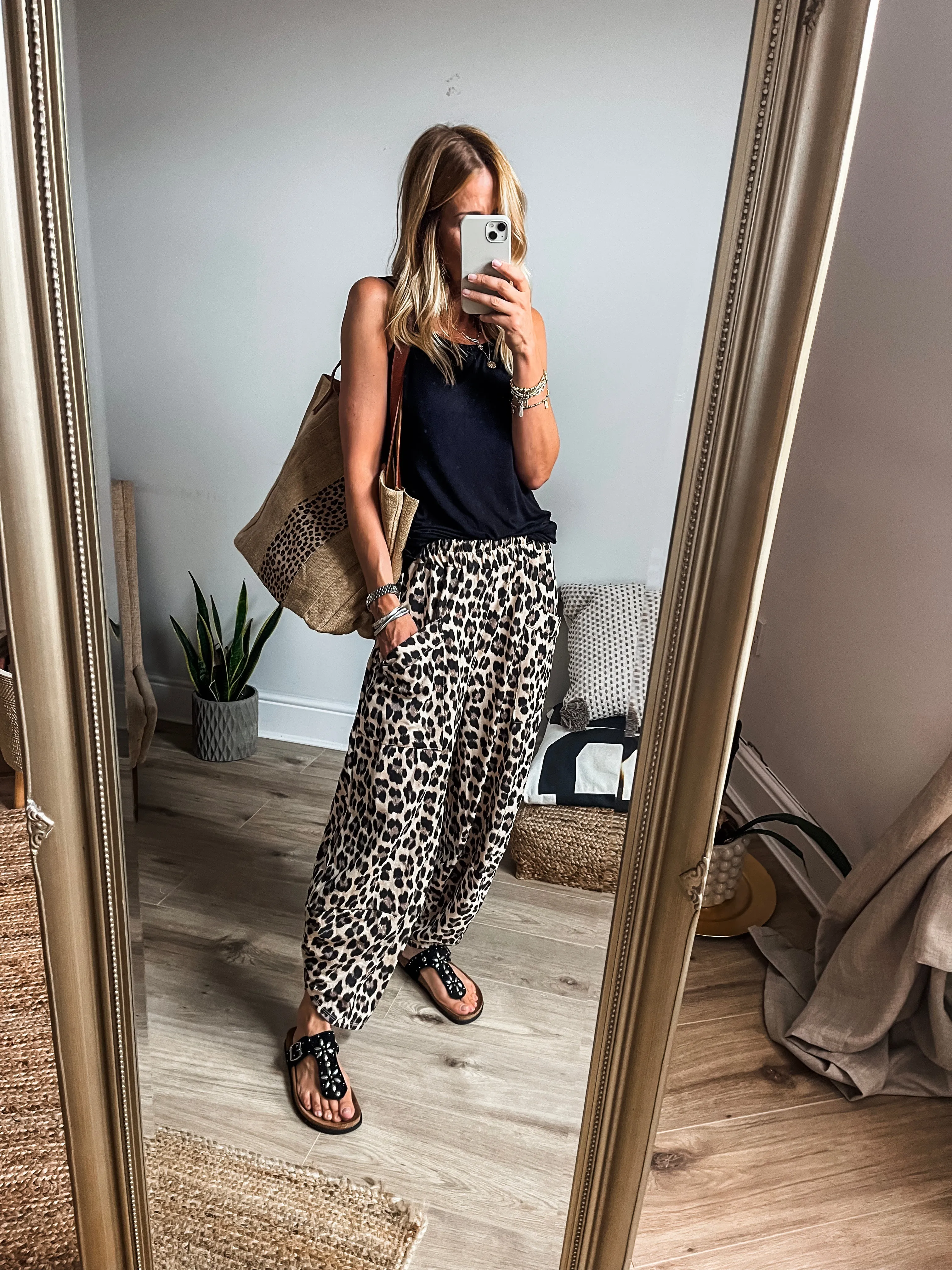 Leopard Print Balloon Trousers