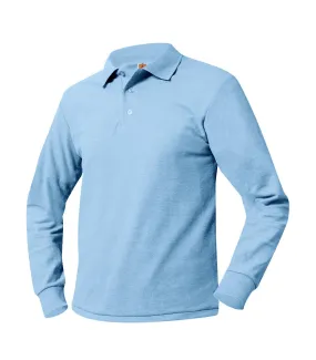 Long Sleeve Polo Shirt - Inwood - Powder Blue