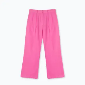 Lowie Cerise Wide Leg Khadi Trousers