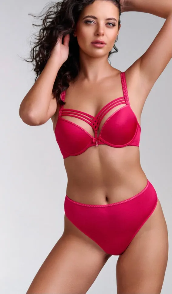 MD Dame de Paris Azalea Red Push-Up Bra