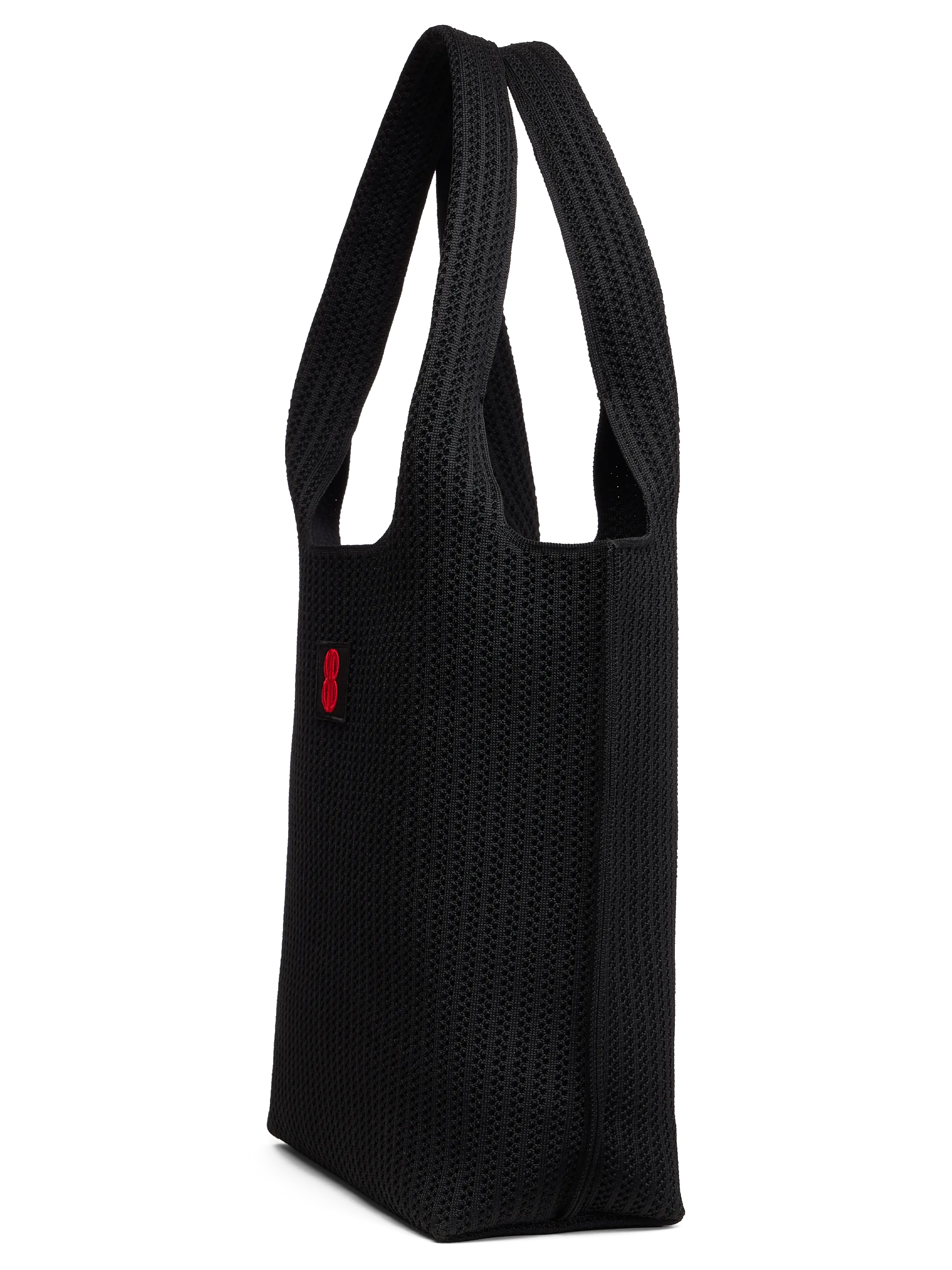 Medium - Black Stripe Tote With Pouch