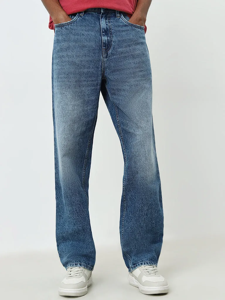 Nuon Blue Relaxed - Fit Mid - Rise Jeans