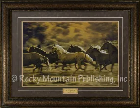 "Autumn Run" Western Framed & Matted Horse Print