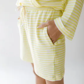 Sailor Stripe Shorts, Yellow Stripe