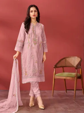 SEMIYA LILAC FULL WORK EMBROIDERY PAKISTANI SUIT SET