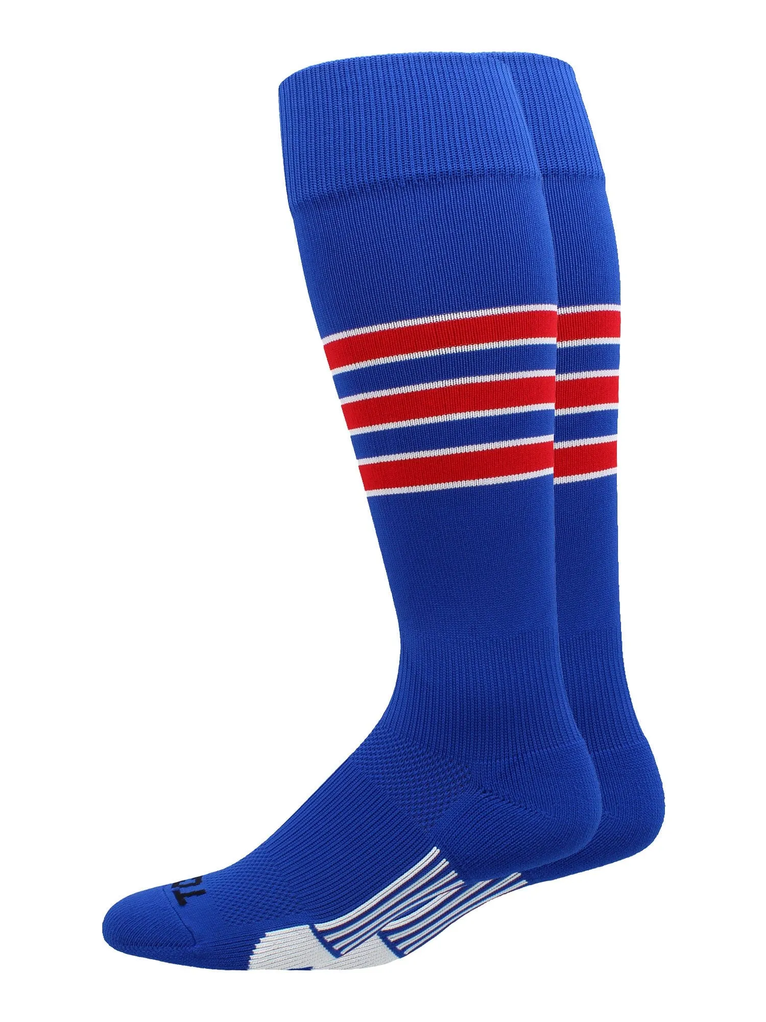 Striped Baseball Socks Over the Calf Dugout Pattern D