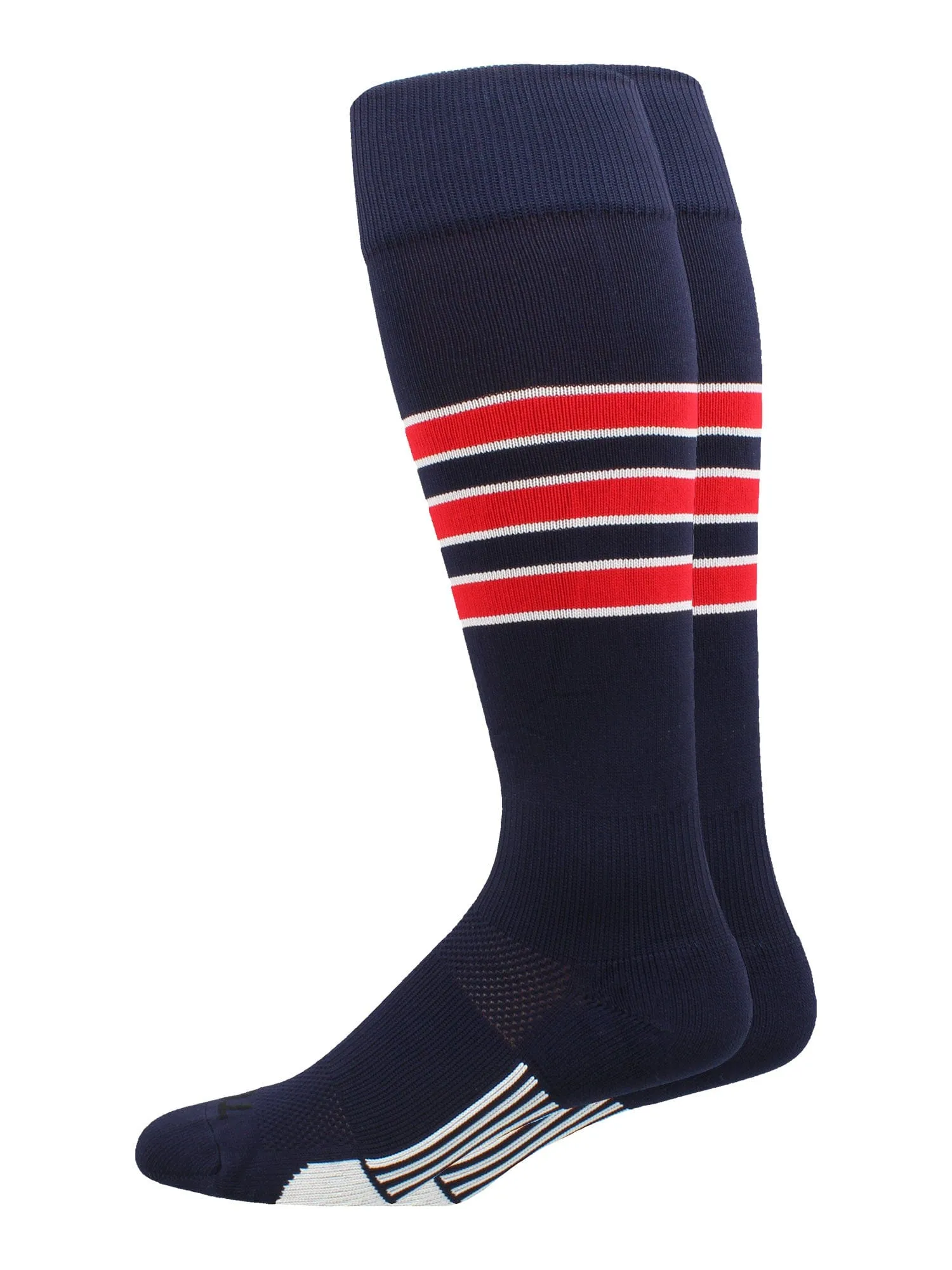 Striped Baseball Socks Over the Calf Dugout Pattern D