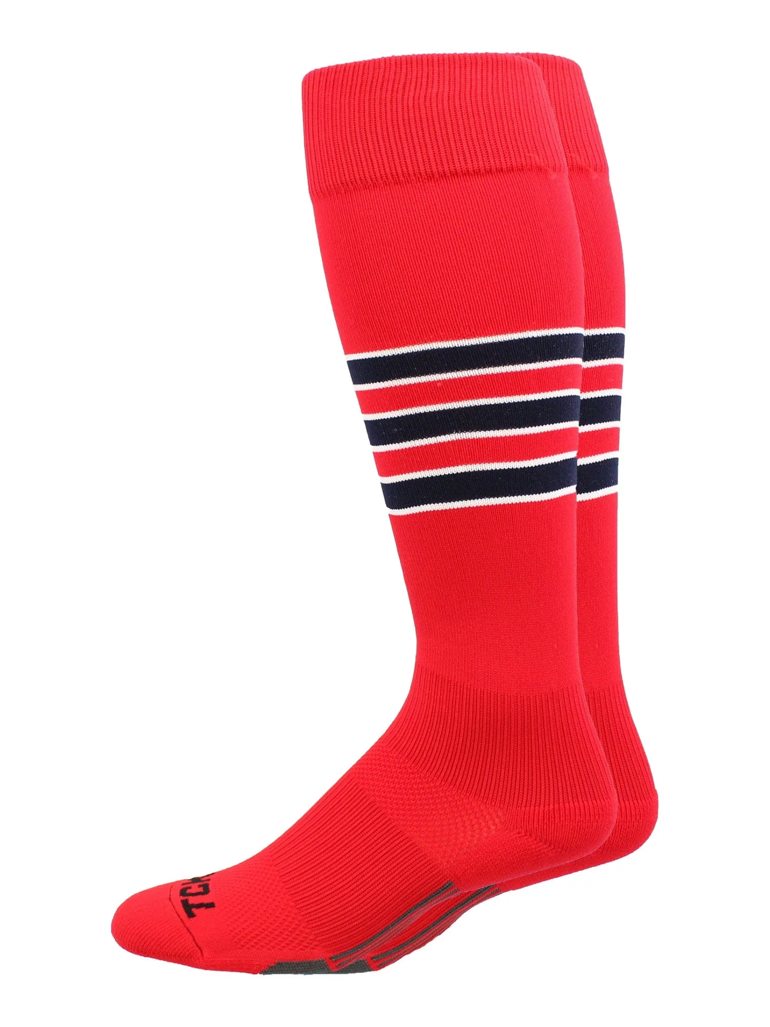 Striped Baseball Socks Over the Calf Dugout Pattern D