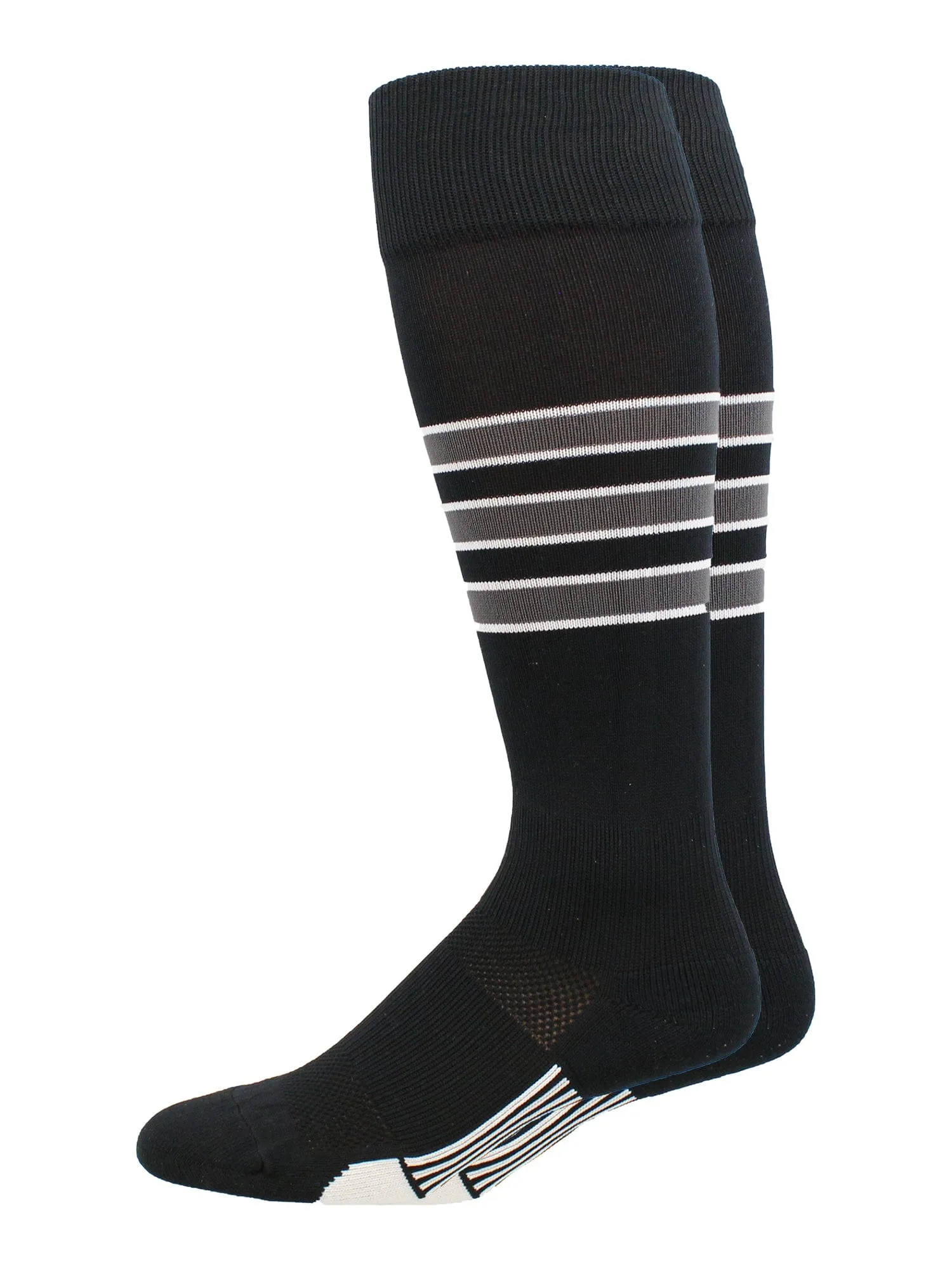 Striped Baseball Socks Over the Calf Dugout Pattern D